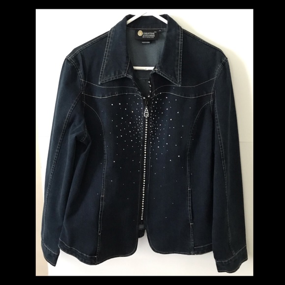 ❌SOLD❌Christine Alexander Denim Swarovski Crystals - Picture 2 of 7